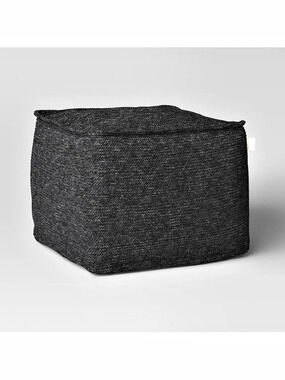 Threshold Outdoor Patio Pouf Black